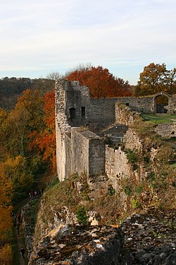 The castle ruins of Logne, Belgium.
