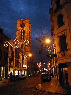 St. Julien tower during the night.