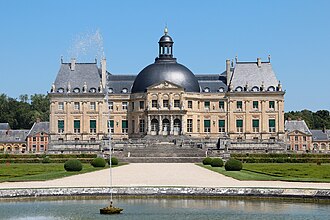 Façade sud du château de Vaux-le-Vicomte - Maincy (Seine-et-Marne, France).