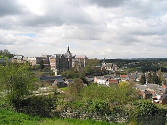 Floreffe, the Prémontrés Abbey and the city.