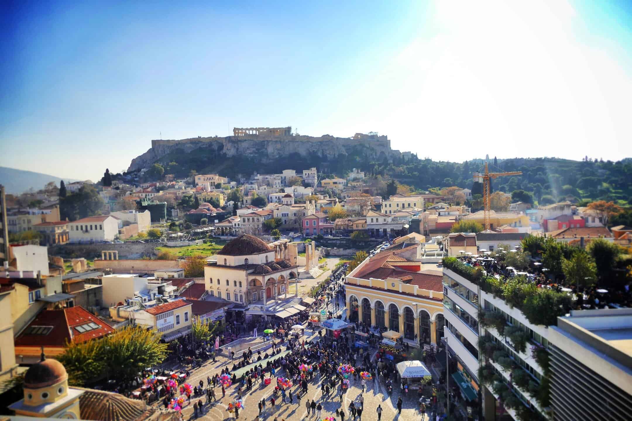My photo of Athens taken from a rooftop bar in summer 2024