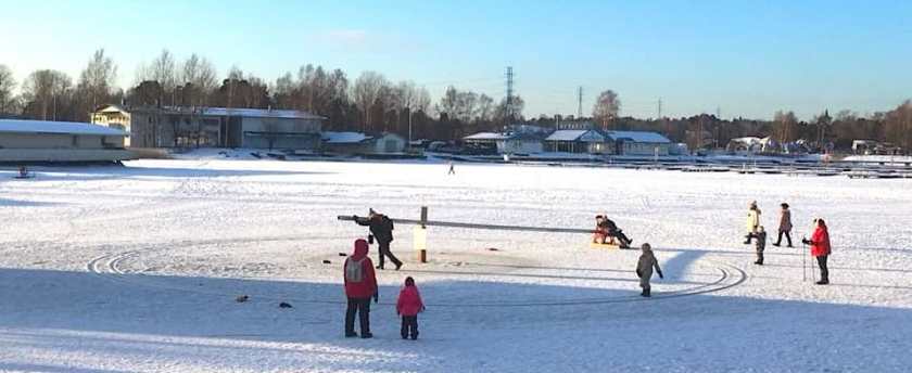 My photo of frozen sea walkers in Helsinki taken in winter 2024