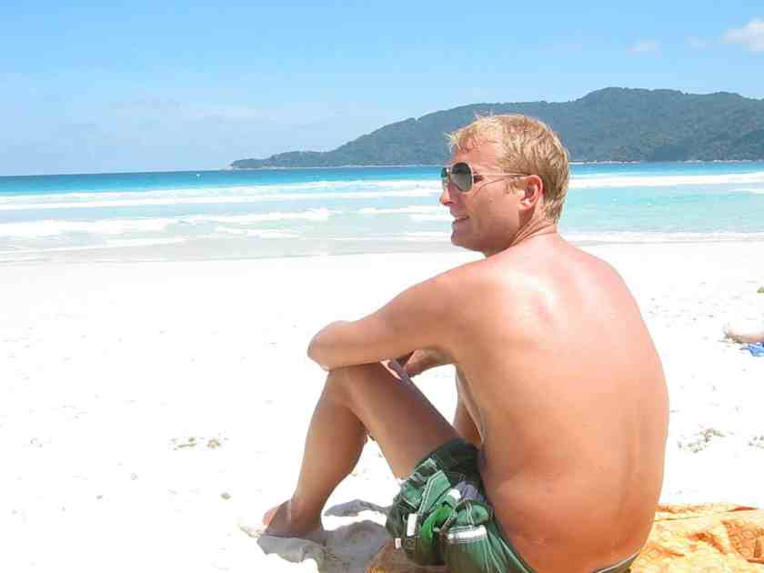 My photo of me lazing around on the Perhentian Islands taken on November 2024