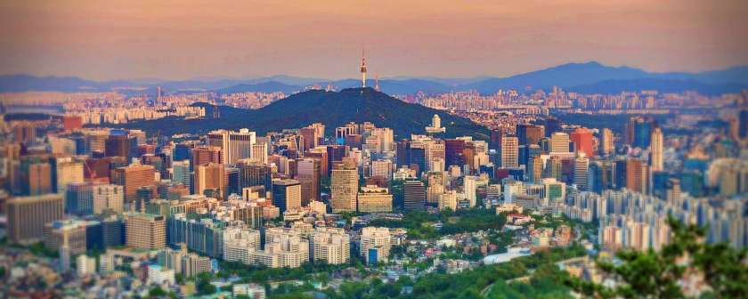 My photo of Seoul’s skyline with Namsan Mountain and N Seoul Tower taken from Ambassador Hotel