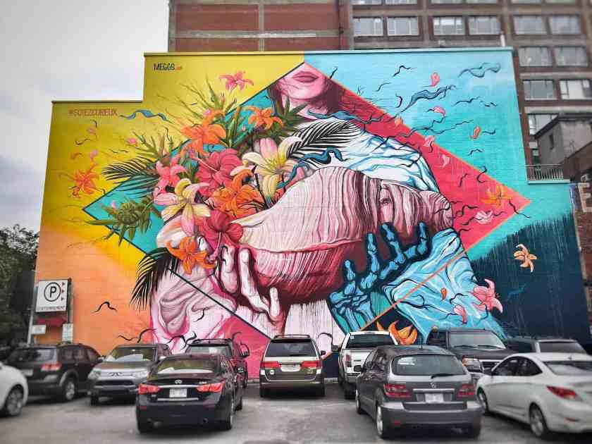My photo of street art in Rue Sainte-Catherine in Montreal taken in 2024
