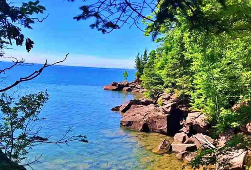 The Apostle Islands rugged coastline