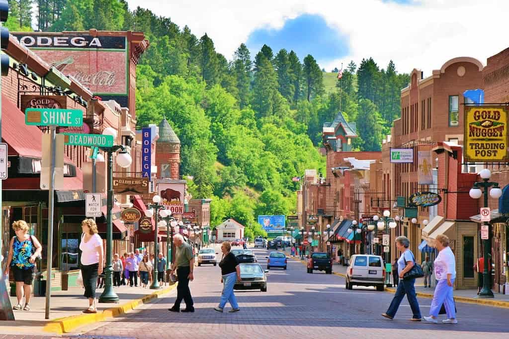 Deadwood Main Street in South Dakota