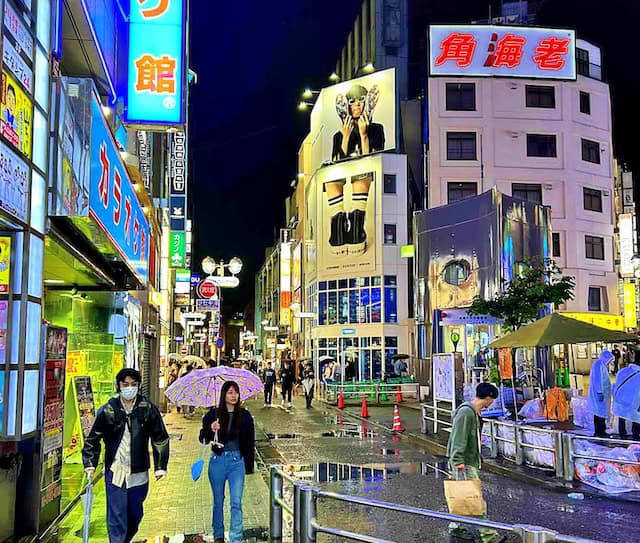 Shinjuku’s neon streets in Tokyo