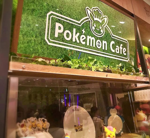 Outside Pokémon Café in Osaka