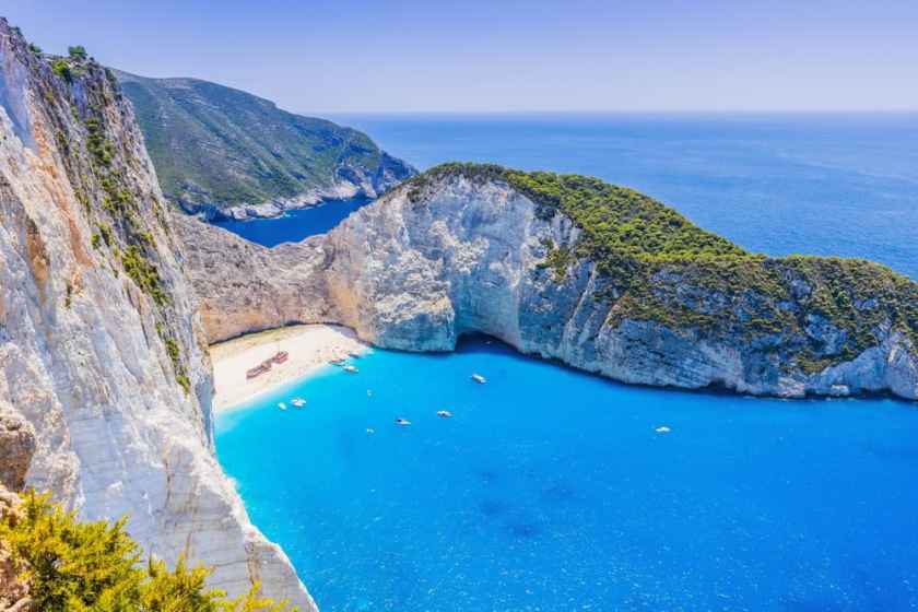 Navagio Beach in Zakynthos